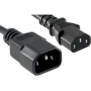 ENET C13C14-10F-ENC C13 to C14 10ft Black Power Extension Cord / Cable 250V 18 AWG 10A NEMA IEC-320 C13 to IEC-320 C14 10'