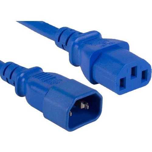 ENET C13C14-BL-6F-ENC C13 to C14 6ft Blue Power Extension Cord / Cable 250V 18 AWG 10A NEMA IEC-320 C13 to IEC-320 C14 6'