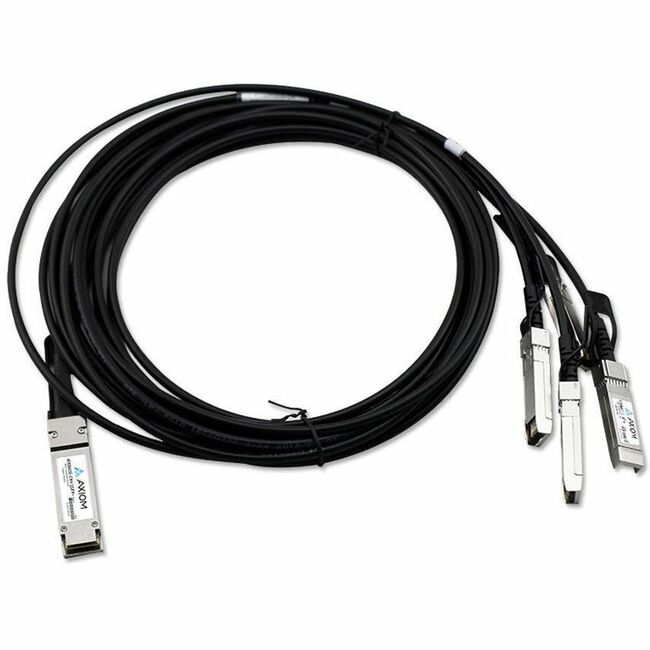 Axiom E100G-QSFP-4SFP-P-0101-AX 100GBASE-CR4 QSFP28 to 4 SFP28 Passive DAC Ruckus Compatible 1m
