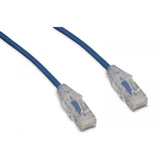 ENET C6-BL-SCB-8-ENC CAT6 BLUE 8FT Slim 28AWG Clear Booted (UTP) Patch Cable RJ-45