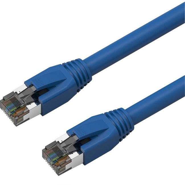 Axiom C8SBSFTP-B10-AX 10FT CAT8 2000mhz S/FTP Shielded Patch Cable Snagless Boot (Blue)