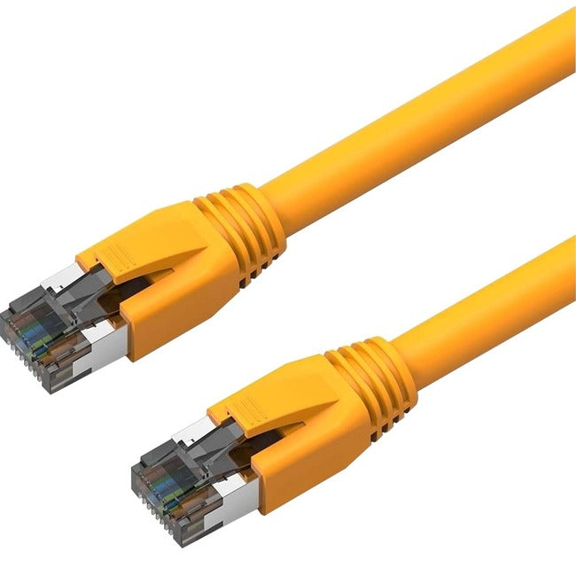 Axiom C8SBSFTP-Y10-AX 10FT CAT8 2000mhz S/FTP Shielded Patch Cable Snagless Boot (Yellow)