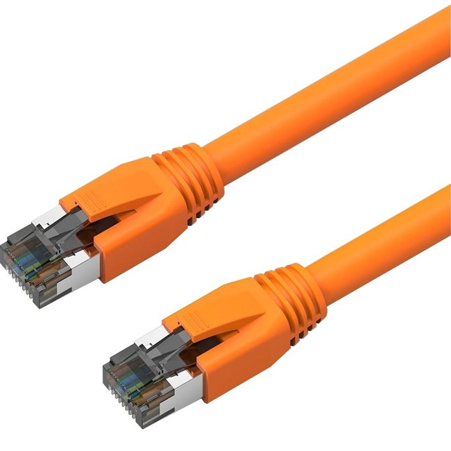 Axiom C8SBSFTP-O10-AX 10FT CAT8 2000mhz S/FTP Shielded Patch Cable Snagless Boot (Orange)