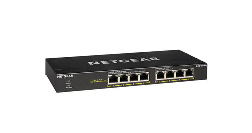 Netgear Gs308Pp 8-Port Gigabit Ethernet Soho Poe+ Unmanaged Switch (83W)